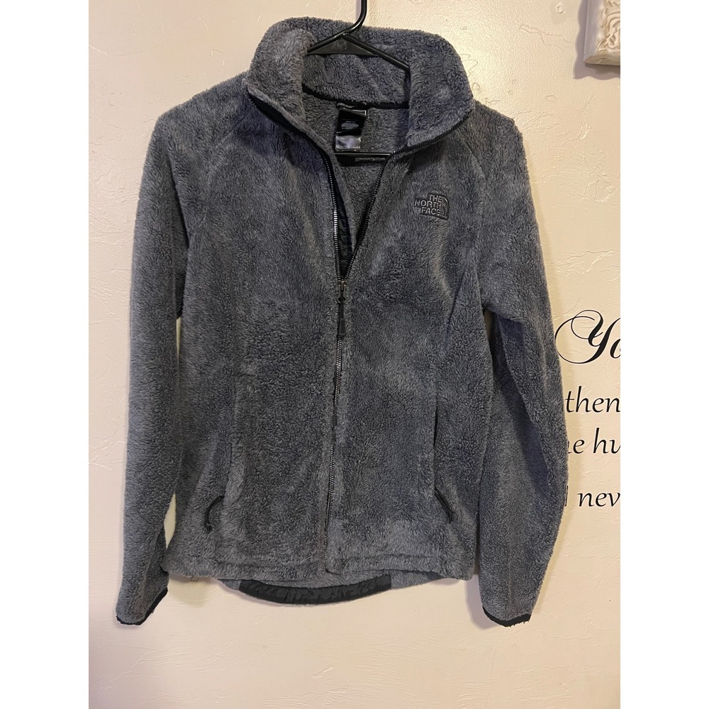 The North Face Osito Full Zip Fleece Jacket Charcoal Gray Womens XS High Pile